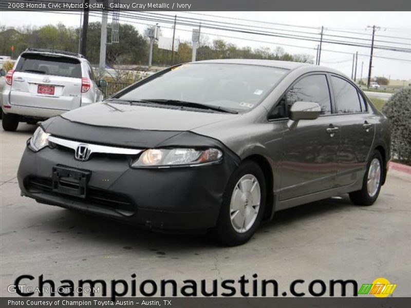 Galaxy Gray Metallic / Ivory 2008 Honda Civic Hybrid Sedan