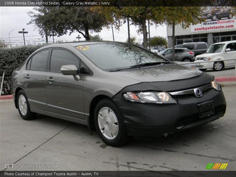 Galaxy Gray Metallic / Ivory 2008 Honda Civic Hybrid Sedan
