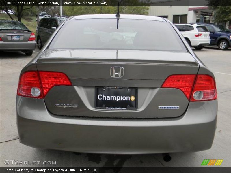 Galaxy Gray Metallic / Ivory 2008 Honda Civic Hybrid Sedan