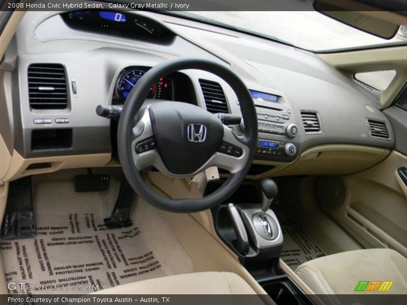 Galaxy Gray Metallic / Ivory 2008 Honda Civic Hybrid Sedan