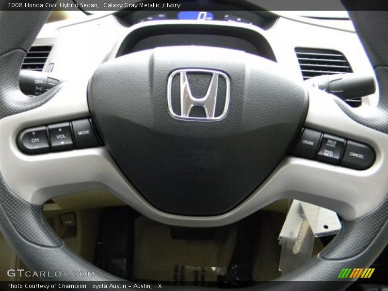 Galaxy Gray Metallic / Ivory 2008 Honda Civic Hybrid Sedan