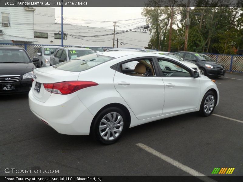 Pearl White / Beige 2011 Hyundai Elantra GLS