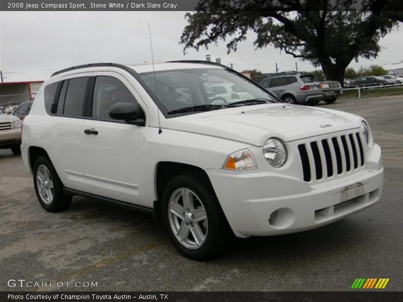 Stone White / Dark Slate Gray 2008 Jeep Compass Sport