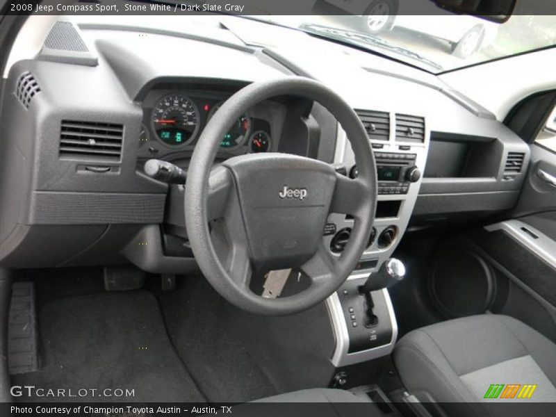 Stone White / Dark Slate Gray 2008 Jeep Compass Sport