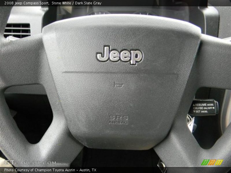 Stone White / Dark Slate Gray 2008 Jeep Compass Sport