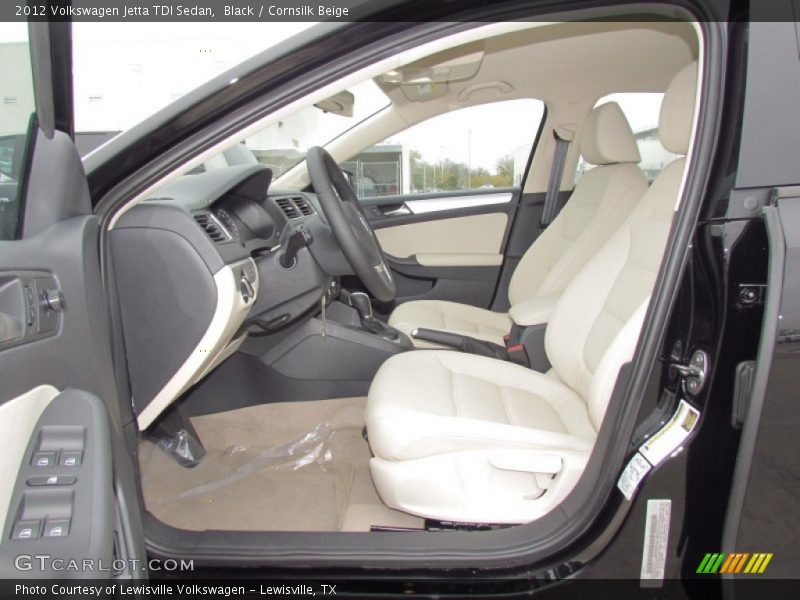 Black / Cornsilk Beige 2012 Volkswagen Jetta TDI Sedan