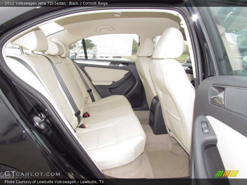 Black / Cornsilk Beige 2012 Volkswagen Jetta TDI Sedan