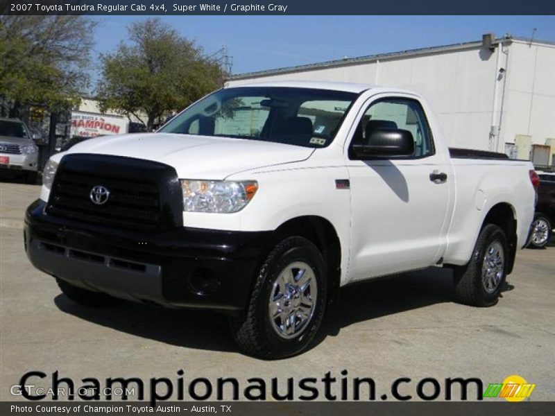 Super White / Graphite Gray 2007 Toyota Tundra Regular Cab 4x4