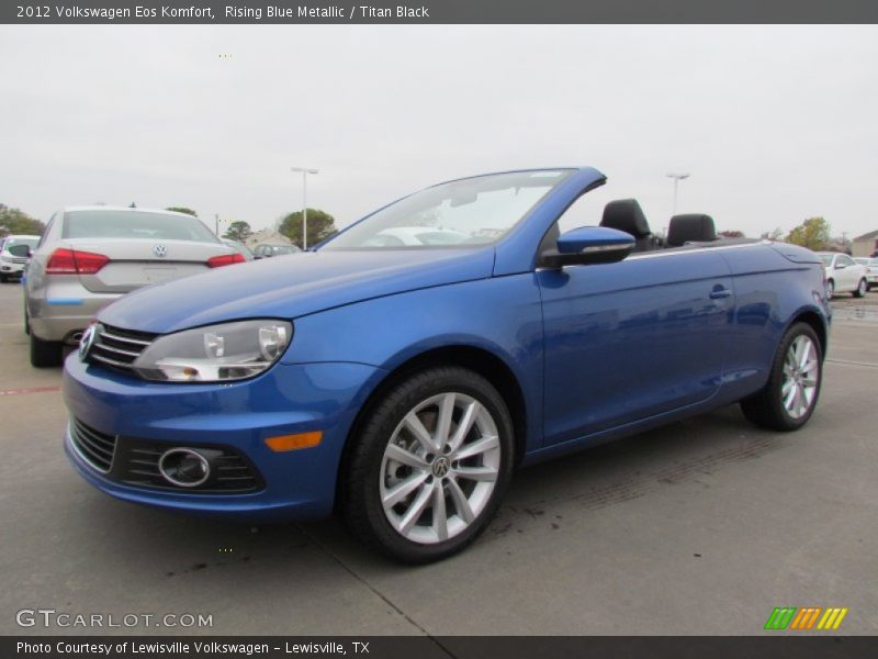 Rising Blue Metallic / Titan Black 2012 Volkswagen Eos Komfort