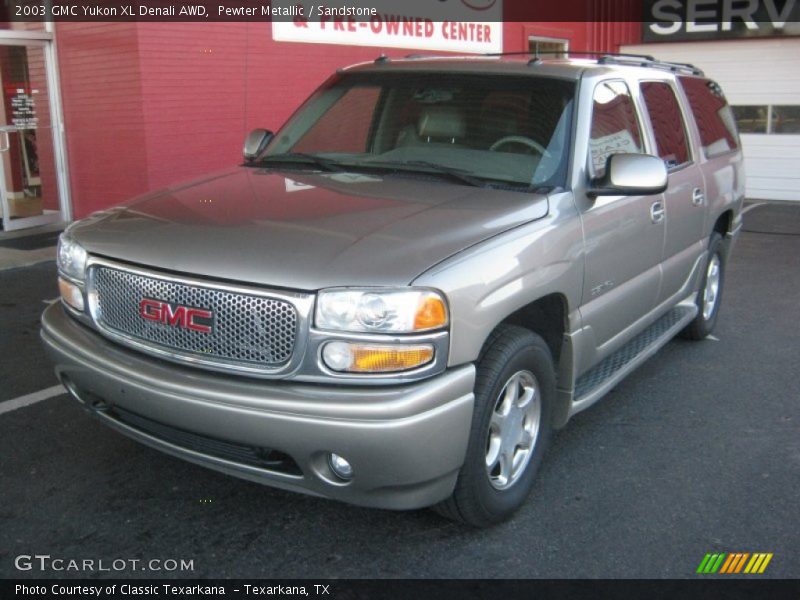 Pewter Metallic / Sandstone 2003 GMC Yukon XL Denali AWD