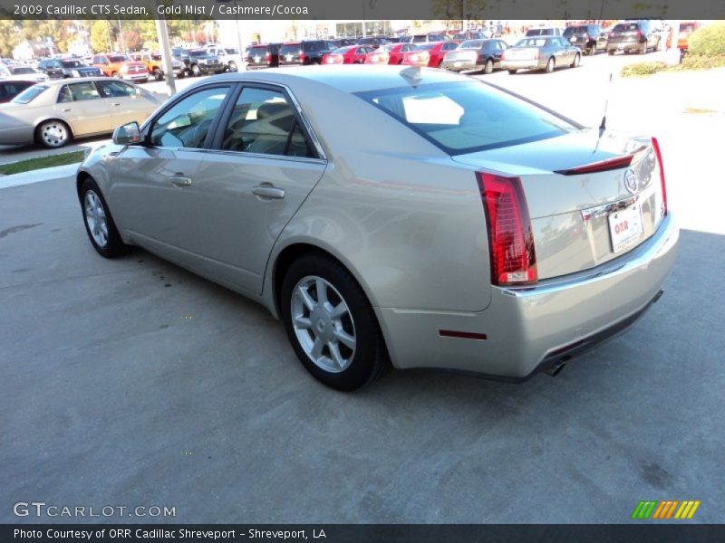 Gold Mist / Cashmere/Cocoa 2009 Cadillac CTS Sedan