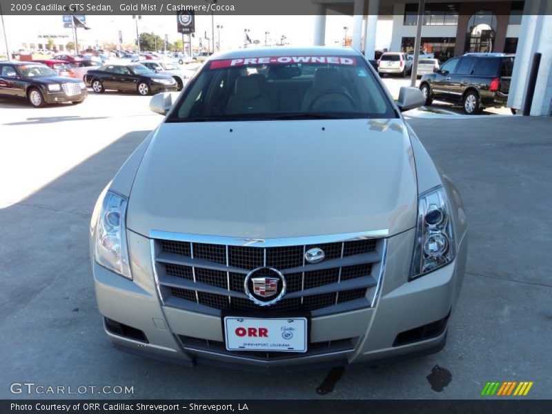 Gold Mist / Cashmere/Cocoa 2009 Cadillac CTS Sedan