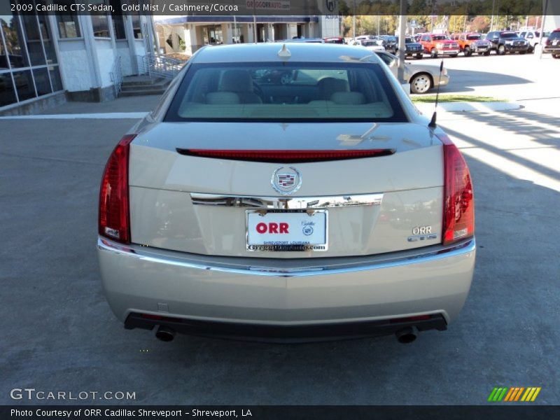 Gold Mist / Cashmere/Cocoa 2009 Cadillac CTS Sedan