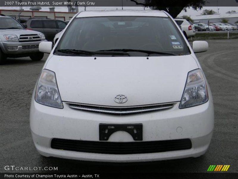 Super White / Dark Gray 2007 Toyota Prius Hybrid