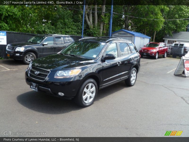 Ebony Black / Gray 2007 Hyundai Santa Fe Limited 4WD
