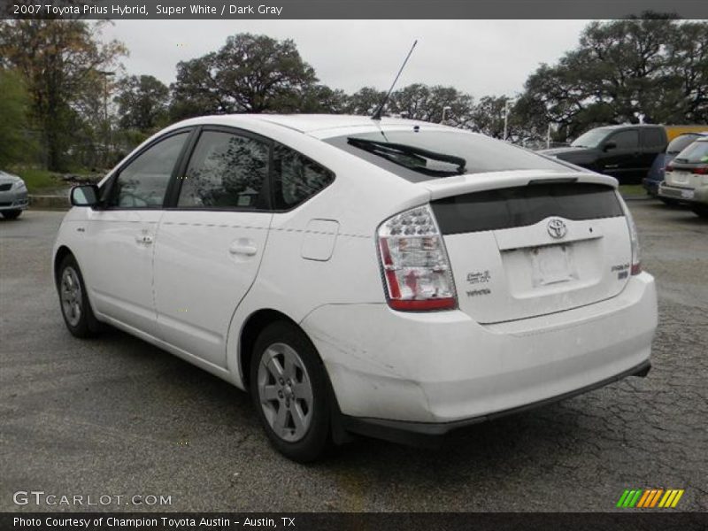 Super White / Dark Gray 2007 Toyota Prius Hybrid