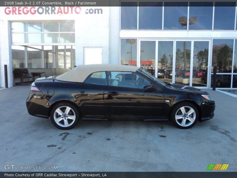 Black / Parchment 2008 Saab 9-3 2.0T Convertible