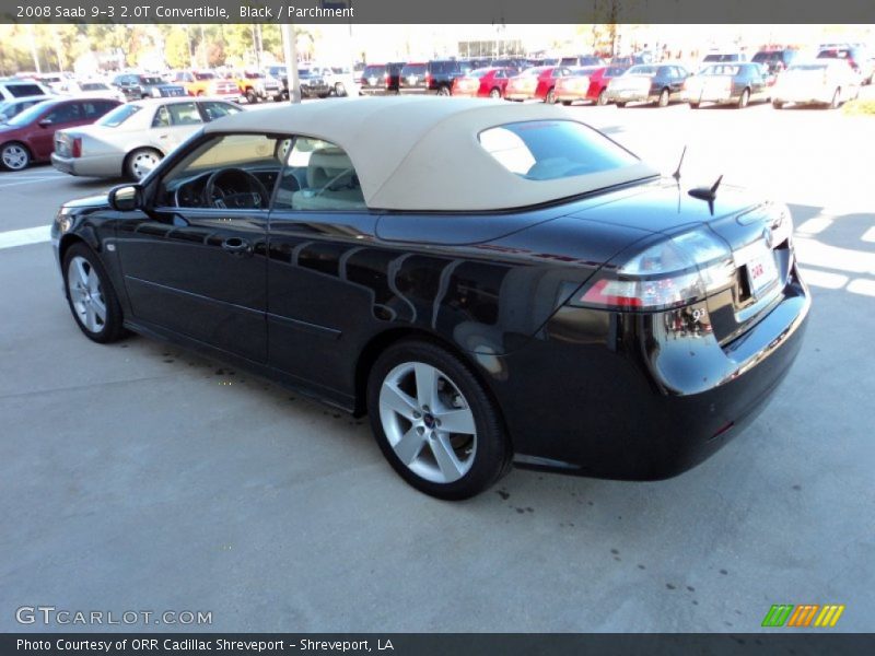 Black / Parchment 2008 Saab 9-3 2.0T Convertible