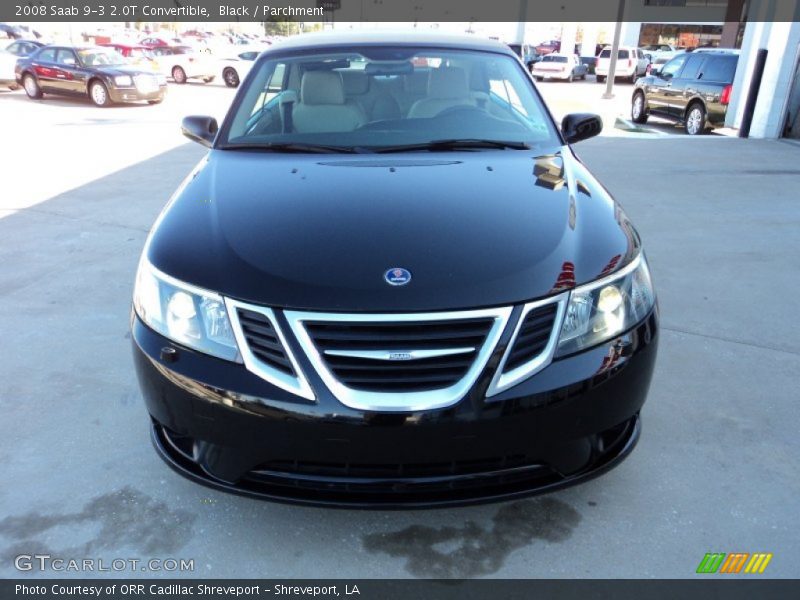 Black / Parchment 2008 Saab 9-3 2.0T Convertible