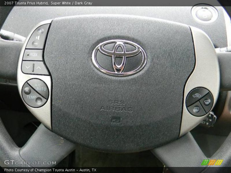 Super White / Dark Gray 2007 Toyota Prius Hybrid