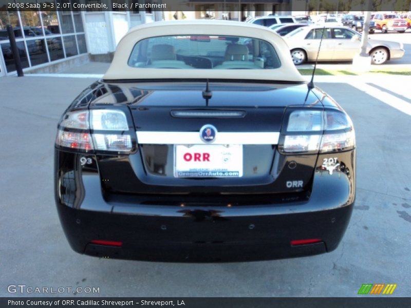 Black / Parchment 2008 Saab 9-3 2.0T Convertible