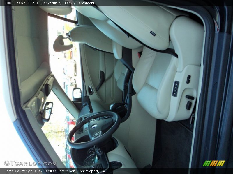 Black / Parchment 2008 Saab 9-3 2.0T Convertible