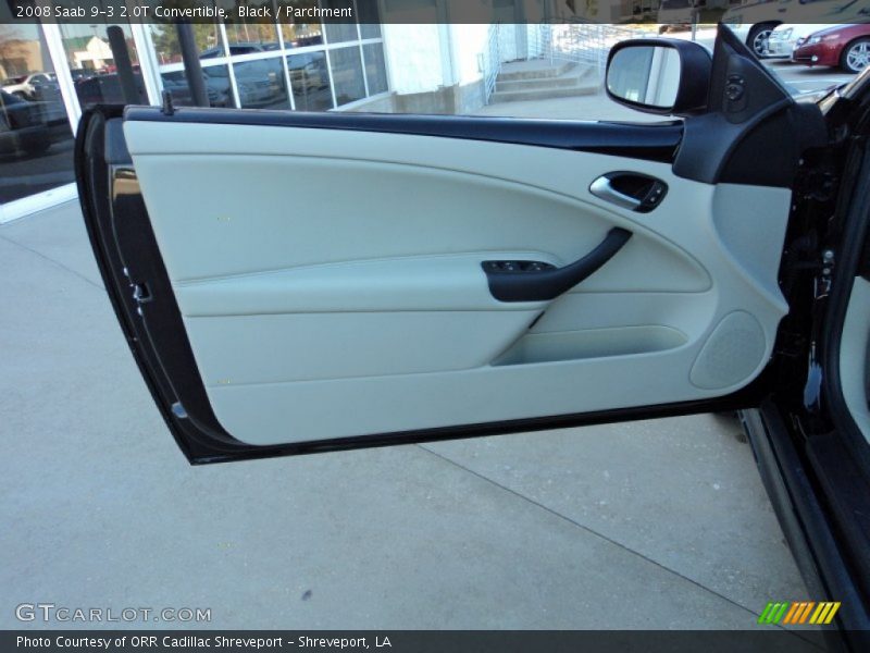 Black / Parchment 2008 Saab 9-3 2.0T Convertible