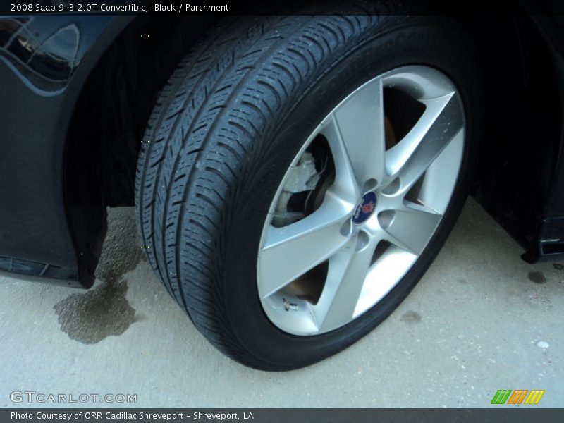 Black / Parchment 2008 Saab 9-3 2.0T Convertible