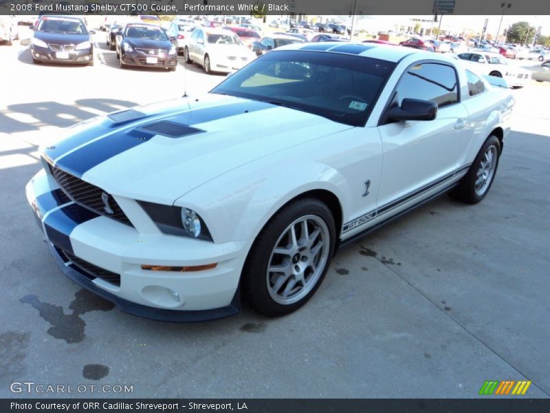 Performance White / Black 2008 Ford Mustang Shelby GT500 Coupe