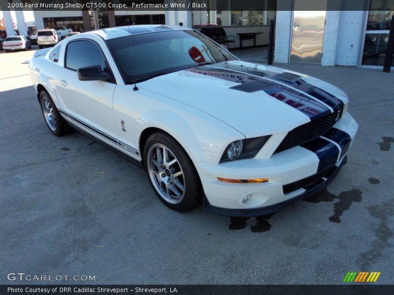 Performance White / Black 2008 Ford Mustang Shelby GT500 Coupe
