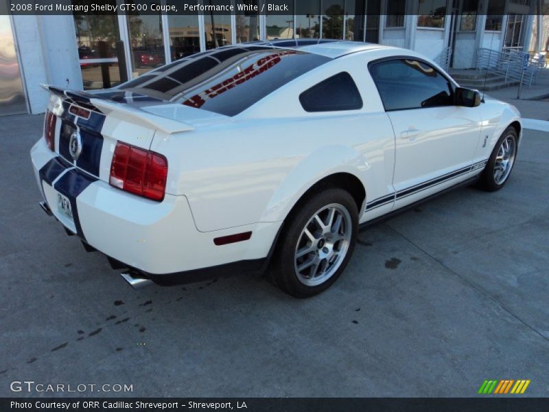 Performance White / Black 2008 Ford Mustang Shelby GT500 Coupe