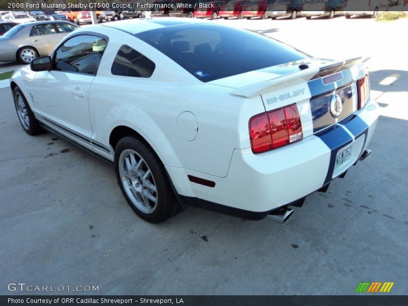 Performance White / Black 2008 Ford Mustang Shelby GT500 Coupe