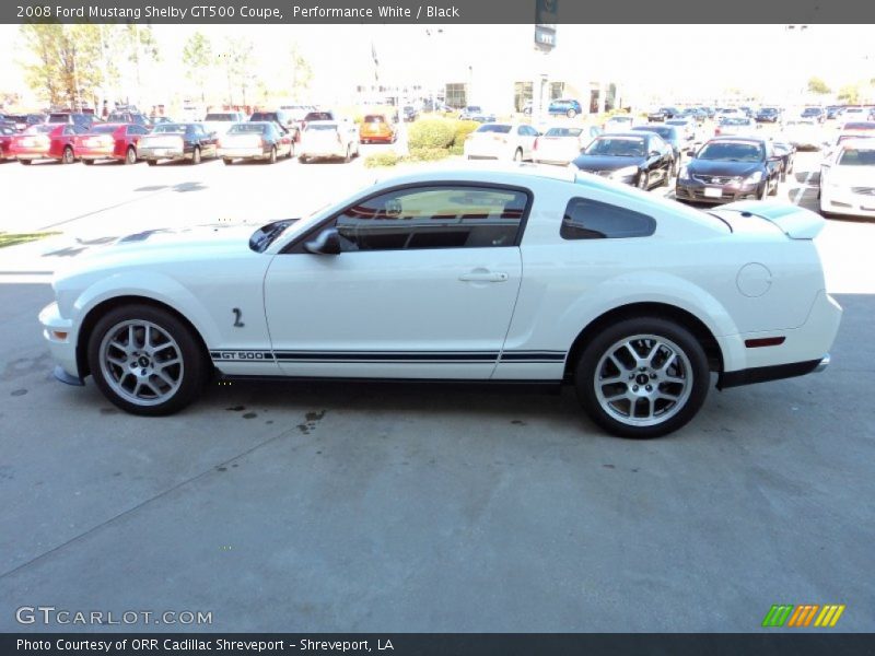 Performance White / Black 2008 Ford Mustang Shelby GT500 Coupe