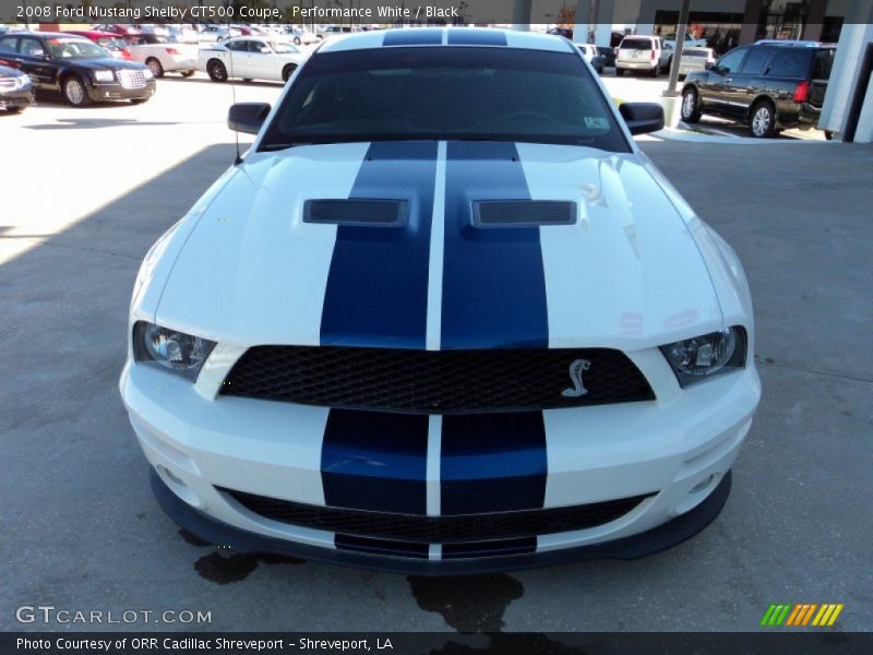 Performance White / Black 2008 Ford Mustang Shelby GT500 Coupe