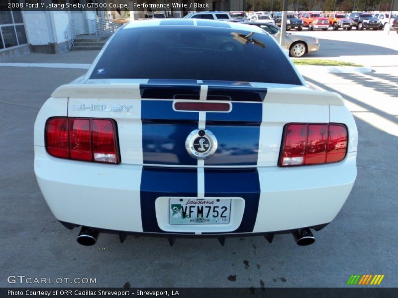 Performance White / Black 2008 Ford Mustang Shelby GT500 Coupe