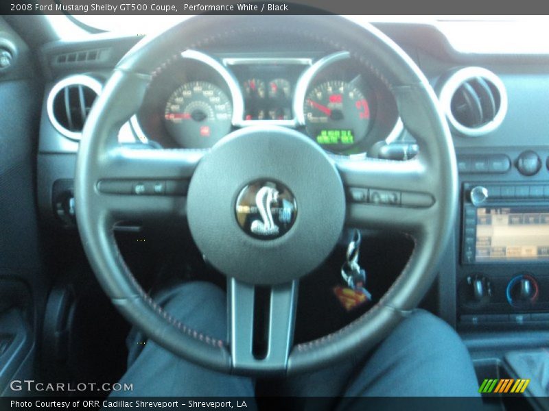 Performance White / Black 2008 Ford Mustang Shelby GT500 Coupe