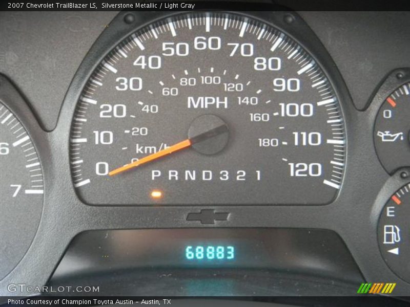 Silverstone Metallic / Light Gray 2007 Chevrolet TrailBlazer LS