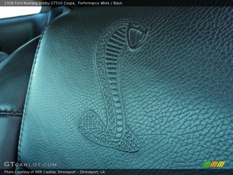 Performance White / Black 2008 Ford Mustang Shelby GT500 Coupe