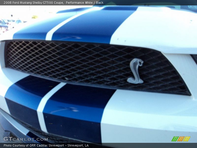 Performance White / Black 2008 Ford Mustang Shelby GT500 Coupe