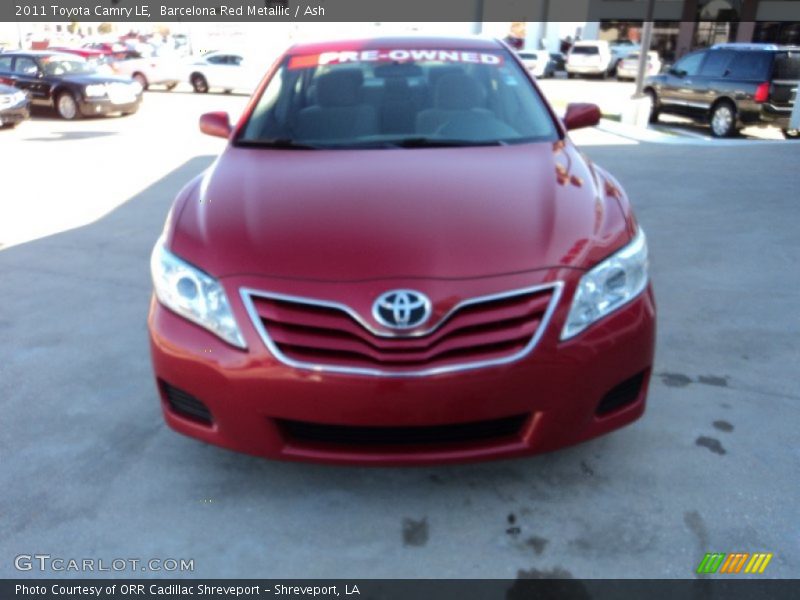 Barcelona Red Metallic / Ash 2011 Toyota Camry LE