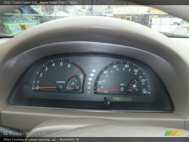 Aspen Green Pearl / Taupe 2002 Toyota Camry XLE