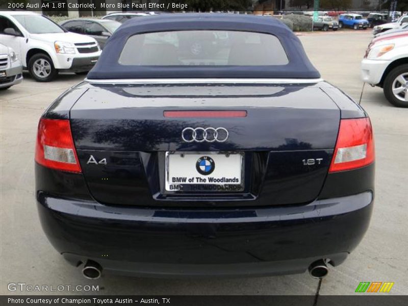 Moro Blue Pearl Effect / Beige 2006 Audi A4 1.8T Cabriolet