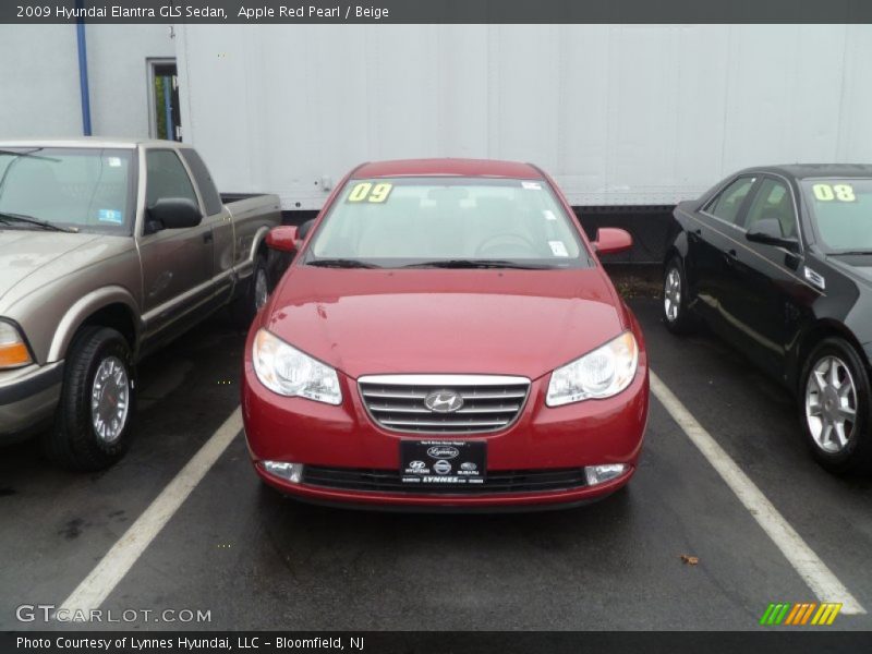 Apple Red Pearl / Beige 2009 Hyundai Elantra GLS Sedan