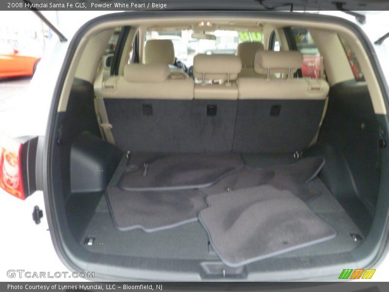 Powder White Pearl / Beige 2008 Hyundai Santa Fe GLS