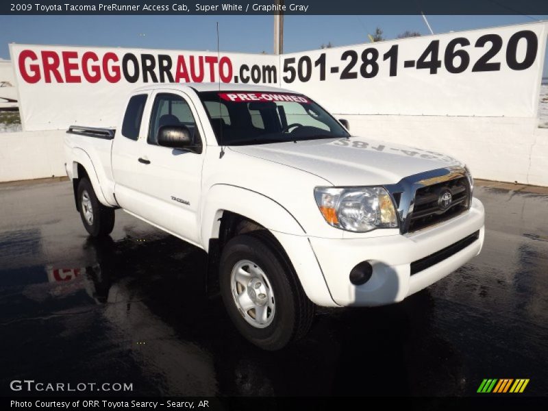 Super White / Graphite Gray 2009 Toyota Tacoma PreRunner Access Cab