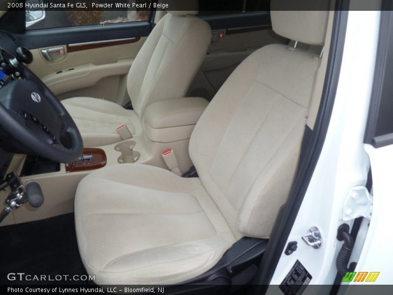Powder White Pearl / Beige 2008 Hyundai Santa Fe GLS
