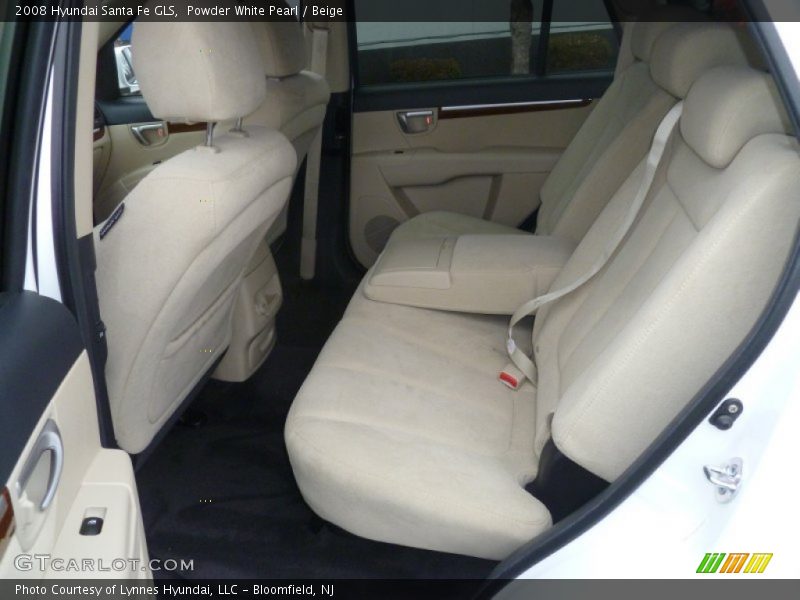 Powder White Pearl / Beige 2008 Hyundai Santa Fe GLS