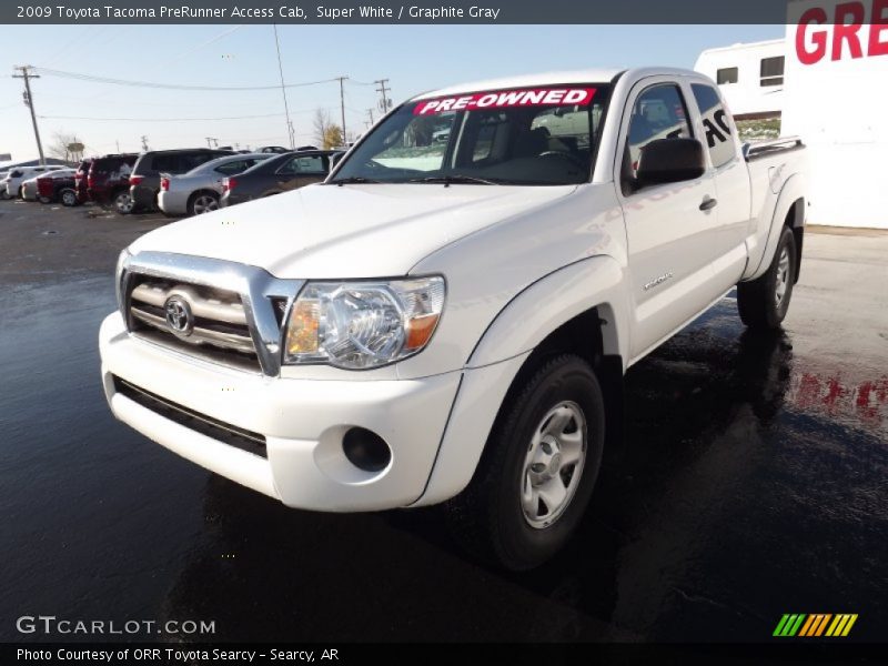 Super White / Graphite Gray 2009 Toyota Tacoma PreRunner Access Cab