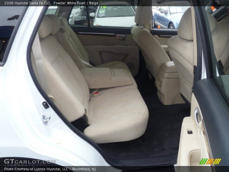 Powder White Pearl / Beige 2008 Hyundai Santa Fe GLS