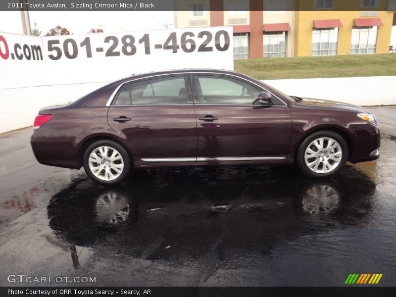 Sizzling Crimson Mica / Black 2011 Toyota Avalon